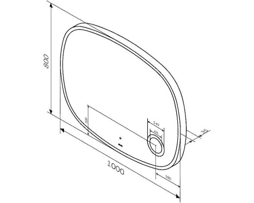 Зеркало AM.PM Func 100 M8FMOX1003SA с подсветкой с увеличением с ИК-сенсорным выключателем