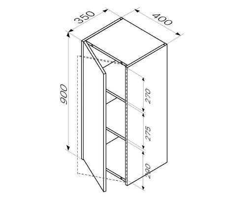Подвесной шкаф AM.PM Func 40 M8FCH04029WM Белый матовый