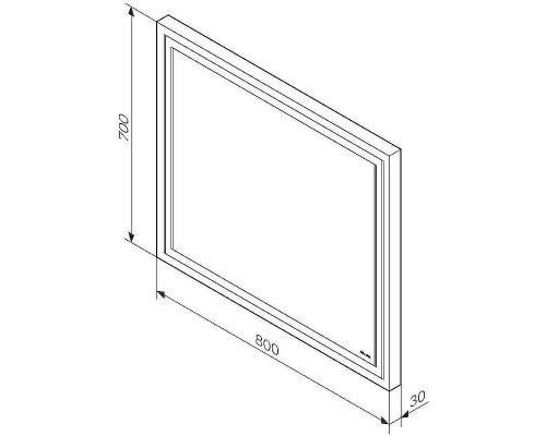 Зеркало AM.PM Gem 80 M91AMOX0801WG с подсветкой с ИК-сенсорным выключателем