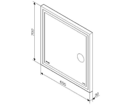 Зеркало AM.PM Gem 65 M91AMOX0653WG с подсветкой с ИК-сенсорным выключателем