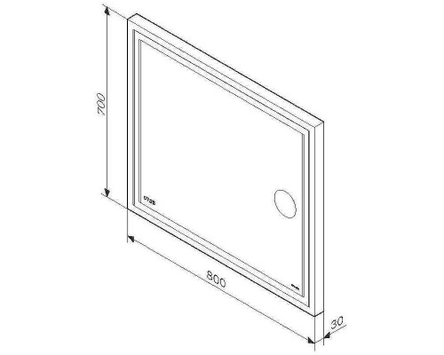 Зеркало AM.PM Gem 80 M91AMOX0803WG с подсветкой с ИК-сенсорным выключателем
