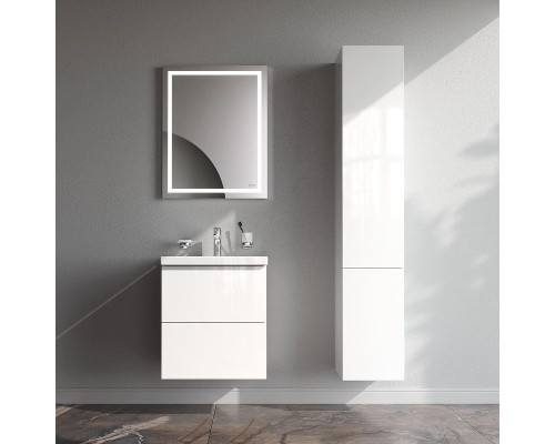 Тумба с раковиной AM.PM Gem 50 M90-FHX0502WG-WCC0502WG подвесная цвет Белый глянец