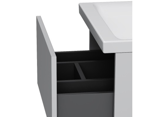 Тумба с раковиной AM.PM Gem 50 M90-FHX0502WG-WCC0502WG подвесная цвет Белый глянец