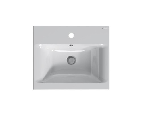 Тумба с раковиной AM.PM Gem 50 M90-FHX0502WG-WCC0502WG подвесная цвет Белый глянец