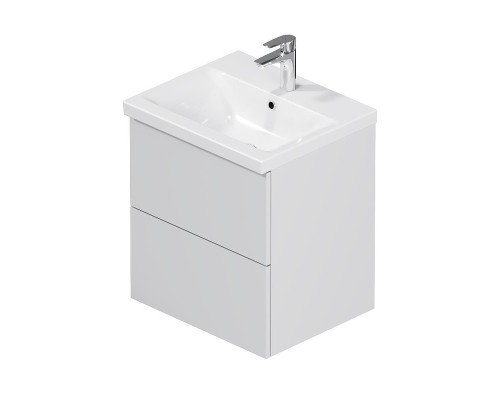 Тумба с раковиной AM.PM Gem 50 M90-FHX0502WG-WCC0502WG подвесная цвет Белый глянец