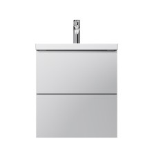 Тумба с раковиной AM.PM Gem 50 M90-FHX0502WG-WCC0502WG подвесная цвет Белый глянец