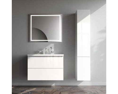 Тумба с раковиной AM.PM Gem 80 M90-FHX0802WG-WCC0802WG подвесная цвет Белый глянец