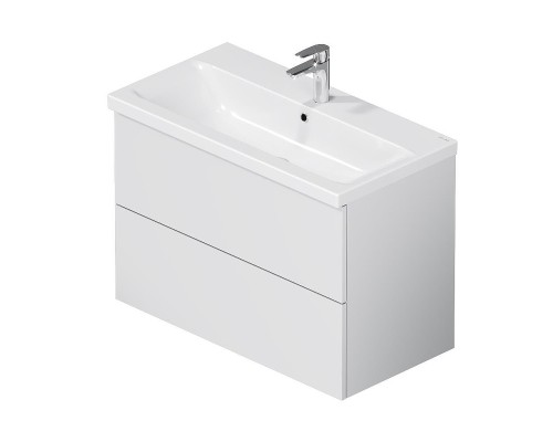 Тумба с раковиной AM.PM Gem 80 M90-FHX0802WG-WCC0802WG подвесная цвет Белый глянец