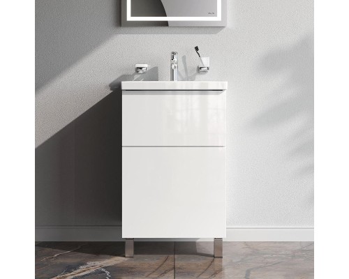 Тумба с раковиной AM.PM Gem 50 M90-FSX0502WG-WCC0502WG цвет Белый глянец