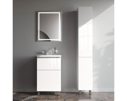 Тумба с раковиной AM.PM Gem 50 M90-FSX0502WG-WCC0502WG цвет Белый глянец