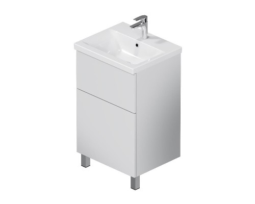 Тумба с раковиной AM.PM Gem 50 M90-FSX0502WG-WCC0502WG цвет Белый глянец