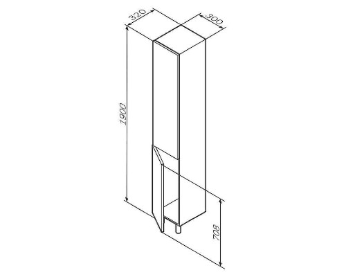 Шкаф пенал AM.PM Gem 30 L M90CSL0306WG Белый