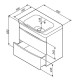 Тумба с раковиной AM.PM Like 65 M80-FHX0652-WC0652 подвесная цвет Белый глянец