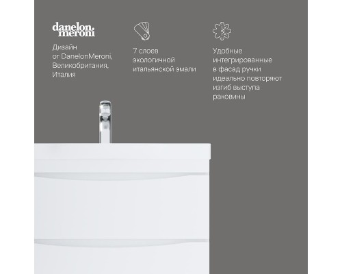 Тумба с раковиной AM.PM Like 80 M80-FHX0802-WC0802 подвесная цвет Белый глянец