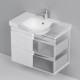 Тумба с раковиной AM.PM Like 80 M80-FHX0802-WC0802 подвесная цвет Белый глянец
