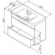Тумба с раковиной AM.PM Like 80 M80-FHX0802-WC0802 подвесная цвет Белый глянец