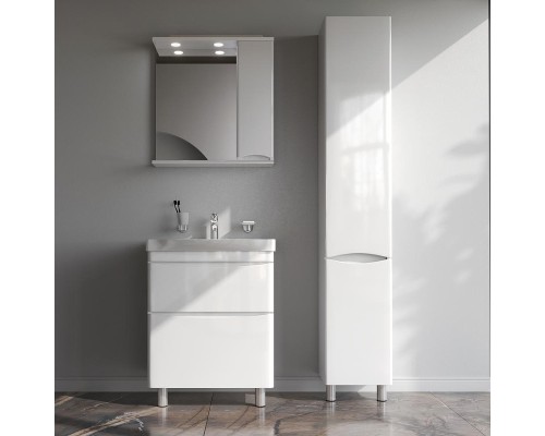 Тумба с раковиной AM.PM Like 65 M80-FSX0652-WC0652 цвет Белый глянец