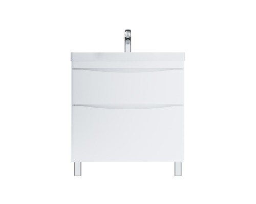 Тумба с раковиной AM.PM Like 80 M80-FSX0802-WC0802 цвет Белый глянец