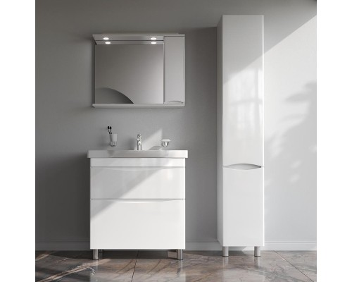 Тумба с раковиной AM.PM Like 80 M80-FSX0802-WC0802 цвет Белый глянец