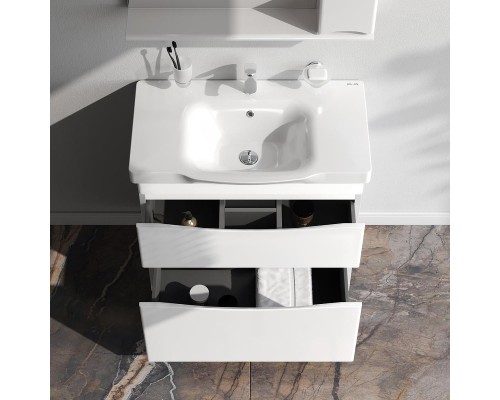 Тумба с раковиной AM.PM Like 80 M80-FSX0802-WC0802 цвет Белый глянец