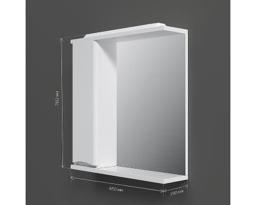 Зеркало со шкафом AM.PM Like 65 L M80MPL0651WG с подсветкой Белое