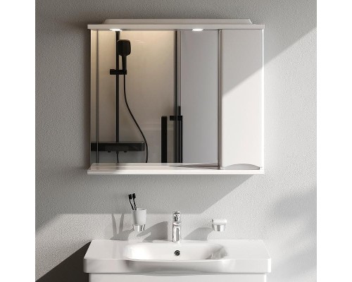 Зеркало со шкафом AM.PM Like 80 R M80MPR0801WG с подсветкой Белое