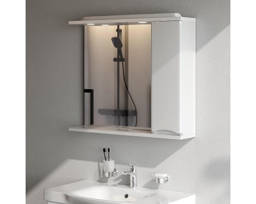 Зеркало со шкафом AM.PM Like 80 R M80MPR0801WG с подсветкой Белое