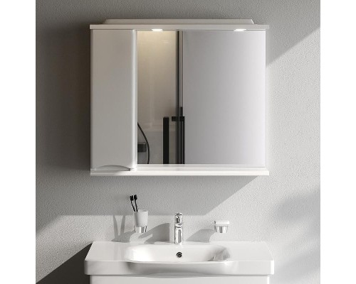 Зеркало со шкафом AM.PM Like 80 L M80MPL0801WG с подсветкой Белое