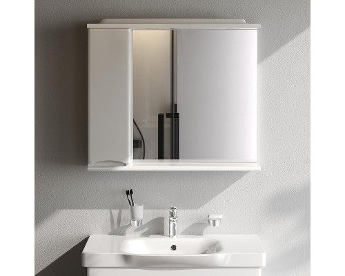 Зеркало со шкафом AM.PM Like 80 L M80MPL0801WG с подсветкой Белое