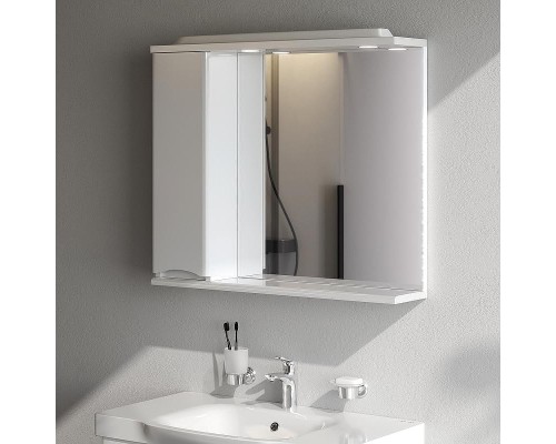 Зеркало со шкафом AM.PM Like 80 L M80MPL0801WG с подсветкой Белое