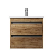 Тумба с раковиной AM.PM Pulse 60 M91-FHX0602OF-WCC0602WG подвесная цвет Дерево текстурированное