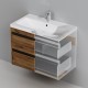 Тумба с раковиной AM.PM Pulse 75 M91-FHX0752OF-WCC0752WG подвесная цвет Дерево текстурированное