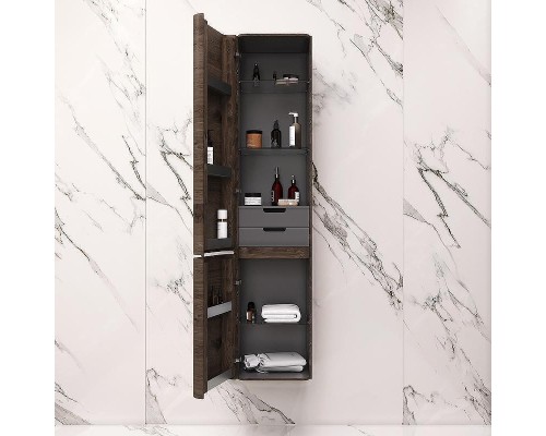 Шкаф пенал AM.PM Sensation 40 L M30CHL0406TF подвесной Табачный дуб