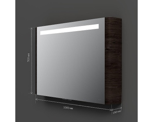 Зеркальный шкаф AM.PM Sensation 100 M30MCX1001TF с подсветкой Табачный дуб