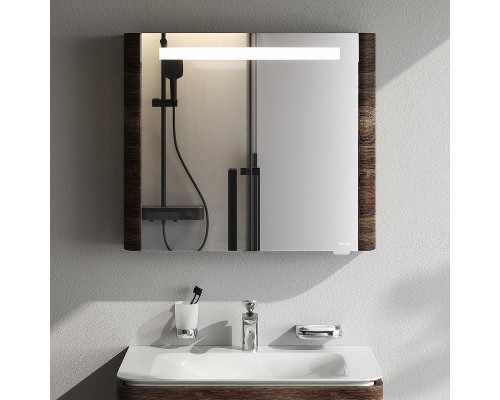 Зеркальный шкаф AM.PM Sensation 80 R M30MCR0801NF с подсветкой Орех