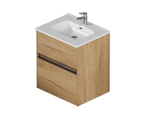 Тумба с раковиной AM.PM Sense 60 M7B-FUX0602OF-WCC0602WG подвесная цвет Дерево