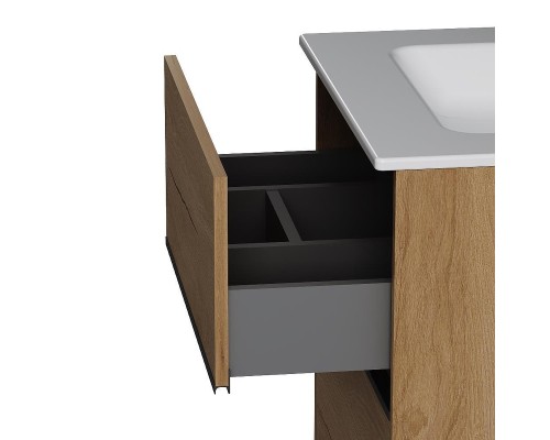 Тумба с раковиной AM.PM Sense 60 M7B-FUX0602OF-WCC0602WG подвесная цвет Дерево