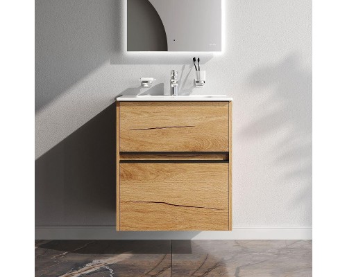 Тумба с раковиной AM.PM Sense 60 M7B-FUX0602OF-WCC0602WG подвесная цвет Дерево