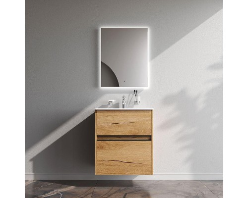 Тумба с раковиной AM.PM Sense 60 M7B-FUX0602OF-WCC0602WG подвесная цвет Дерево