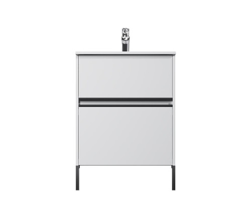 Тумба с раковиной AM.PM Sense 60 M7B-FUX0602WG-WCC0602WG подвесная цвет Белый глянец