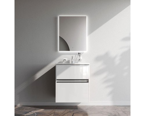 Тумба с раковиной AM.PM Sense 60 M7B-FUX0602WG-WCC0602WG подвесная цвет Белый глянец