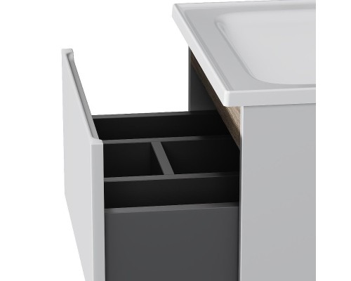 Тумба с раковиной AM.PM X-Joy 50 M85A-FSX0502WG-WCC0502WG цвет Белый глянец