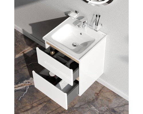 Тумба с раковиной AM.PM X-Joy 60 M85A-FSX0602WG-WCC0602WG цвет Белый глянец