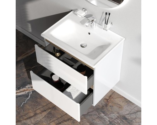 Тумба с раковиной AM.PM X-Joy 65 M85A-FHX0652-WC0652WG подвесная цвет Белый глянец