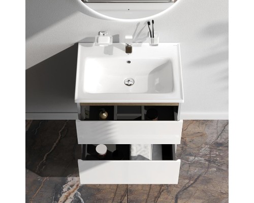 Тумба с раковиной AM.PM X-Joy 65 M85A-FHX0652-WC0652WG подвесная цвет Белый глянец