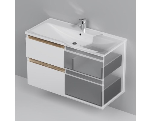 Тумба с раковиной AM.PM X-Joy 100 M85A-FHX1002-WC1002WG подвесная цвет Белый глянец