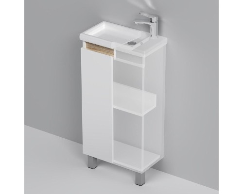 Тумба с раковиной AM.PM X-Joy 45 M85A-FSX0451-WC0452WG цвет Белый глянец