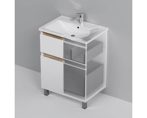 Тумба с раковиной AM.PM X-Joy 65 M85A-FSX0652-WC0652WG цвет Белый глянец