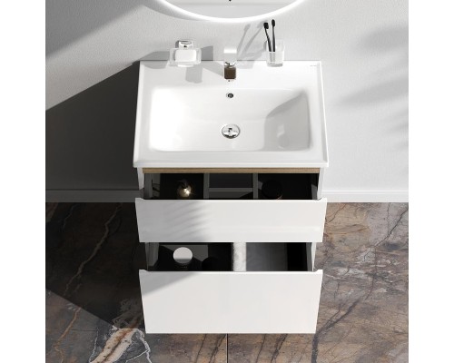 Тумба с раковиной AM.PM X-Joy 65 M85A-FSX0652-WC0652WG цвет Белый глянец