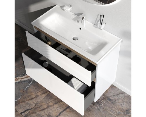 Тумба с раковиной AM.PM X-Joy 100 M85A-FSX1002-WC1002WG цвет Белый глянец